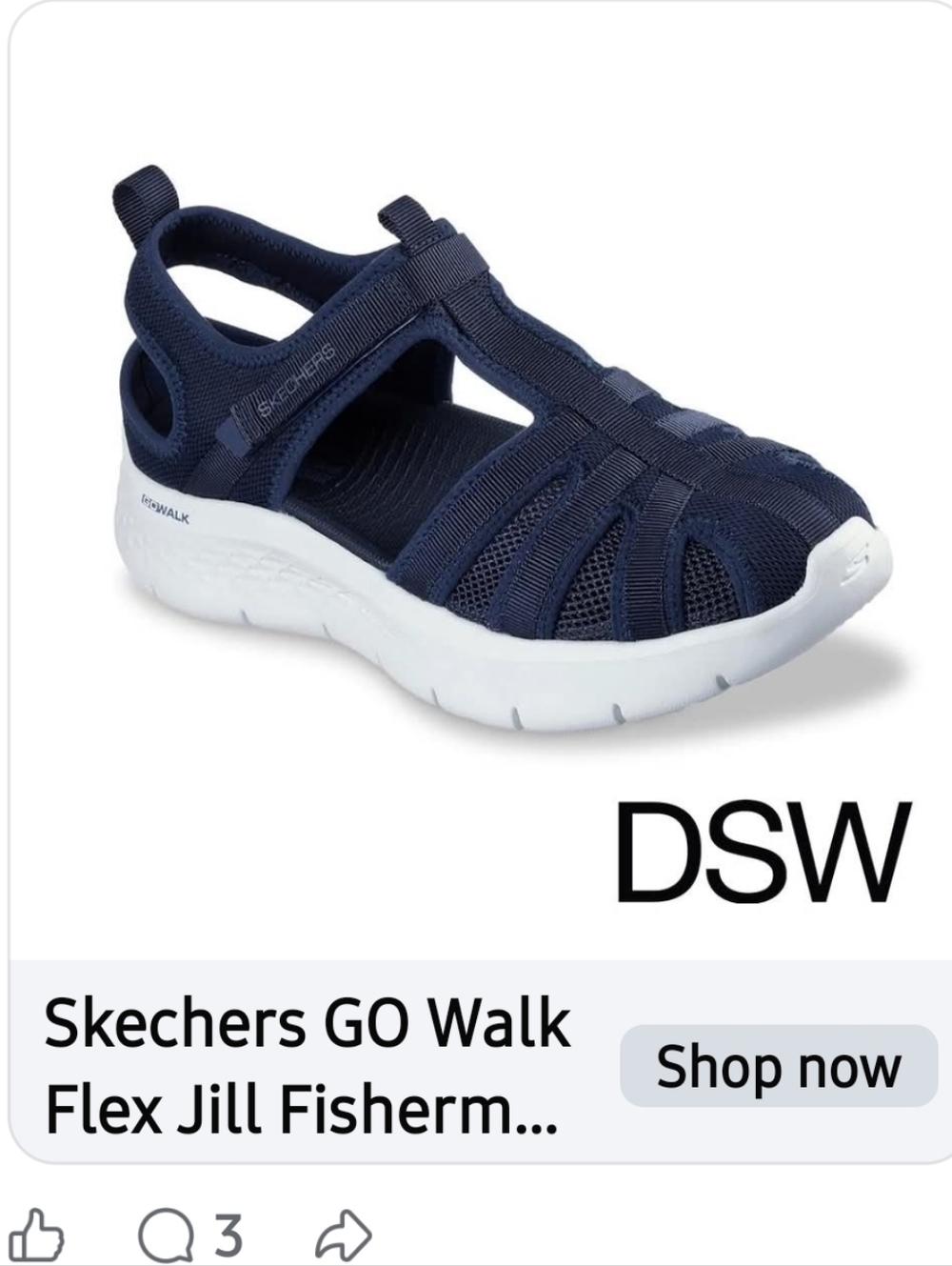 Skechers Go WALK navy Blue Shoes Part Mesh Velcro Close <9> - Picture 2 of 11
